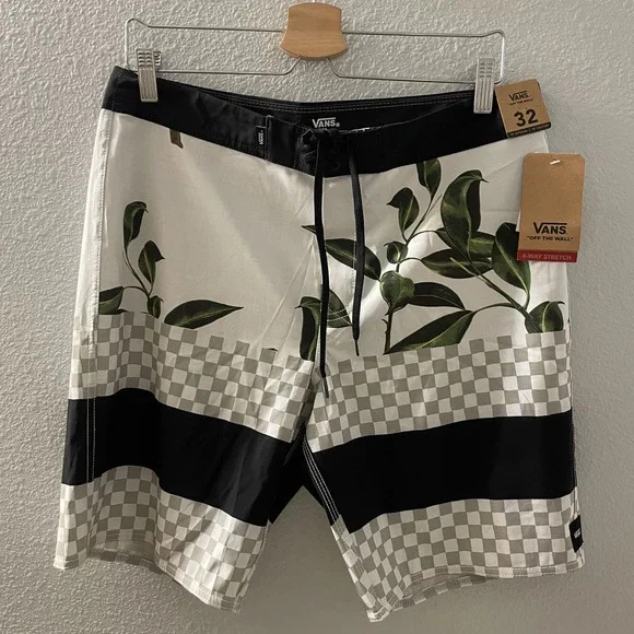 VANS Men's Era Boardshorts Rubber Floral Print Size 32 NWT - Picture 3 of 7